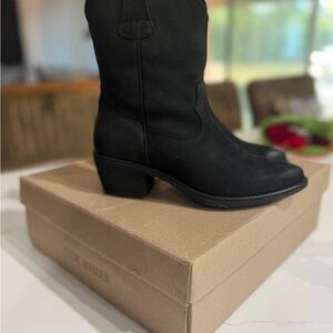 Steve Madden Black Heeled Boots for Women